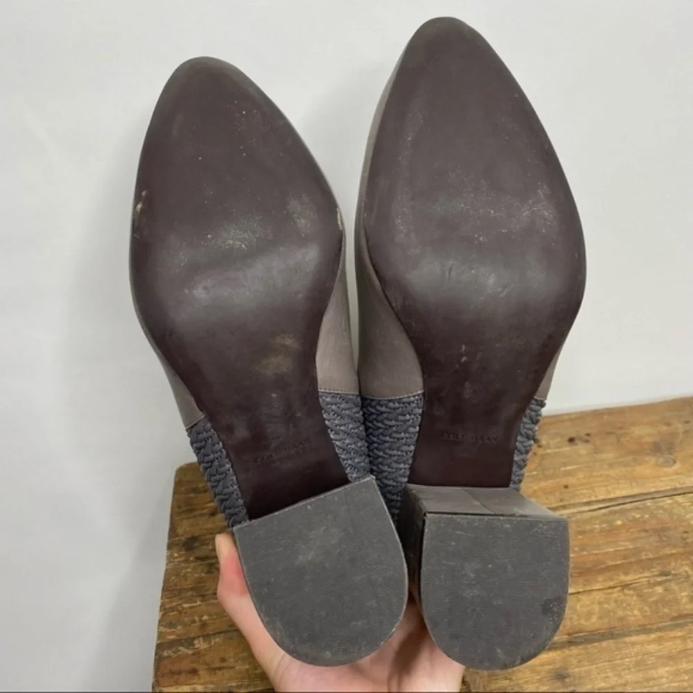 Cole Haan Aylin Grey Textured Leather Ankle Booties - Picture 9 of 9